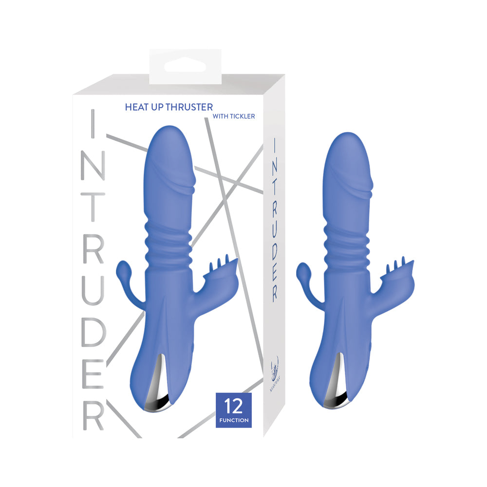 Intruder Heat Up Thruster with Tickler Blue Vibrator